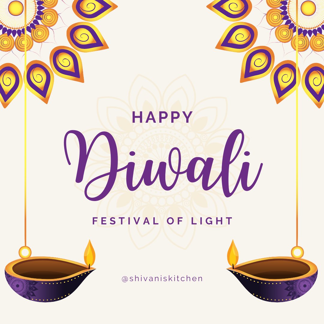🎊  Diwali is an important 5-day festival for Hindus around the world, where we celebrate the victory of good over evil, light over darkness! The name comes from the Sanskrit term dipavali, which means "row of lights".