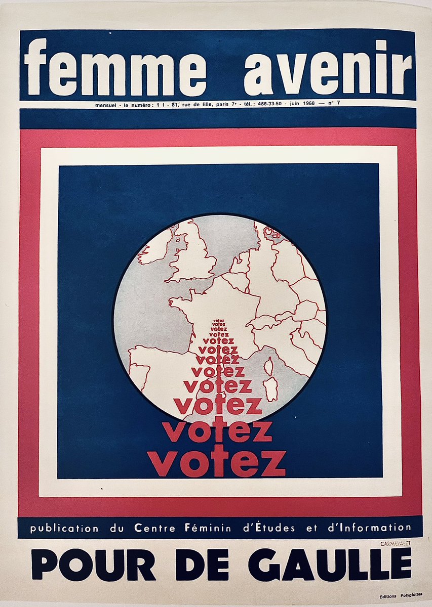 1965, une association politique d’obédience gaulliste (le CFEI-Femme Avenir) appelait à le soutenir et militait pour favoriser la responsabilité des #femmes en #politique . Dire qu’être de droite est une insulte à sa condition de femme n’est pas un argument recevable.