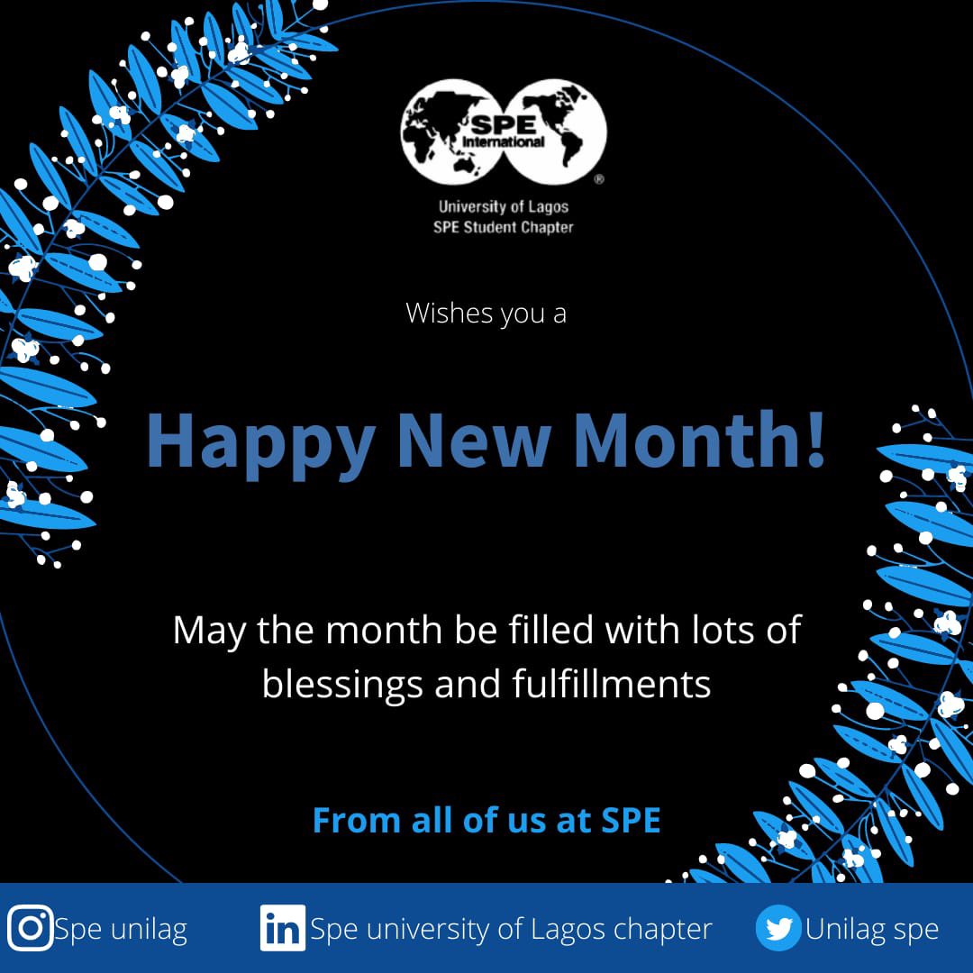 UnilagSpe's tweet photo. It is a new month!!!*✨
It's another step on your way to happiness and realization of your dream.🤩✨
May the new month of _*November bring more joy, happiness, and laughter into your life.
Happy New Month to you all ❄️
#OneSPE💙 #spe #speunilag #spelagos https://t.co/GUkq08psRD