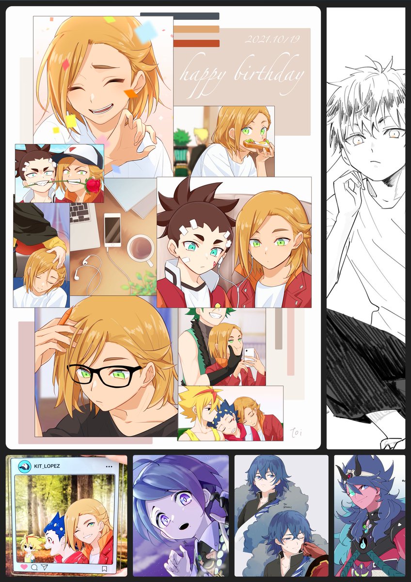 10月に描いたものまとめ。
枚数は少ないけれどキットロペス誕に大半時間をかけていた記憶。 