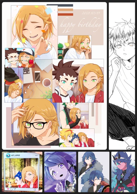 10月に描いたものまとめ。
枚数は少ないけれどキットロペス誕に大半時間をかけていた記憶。 