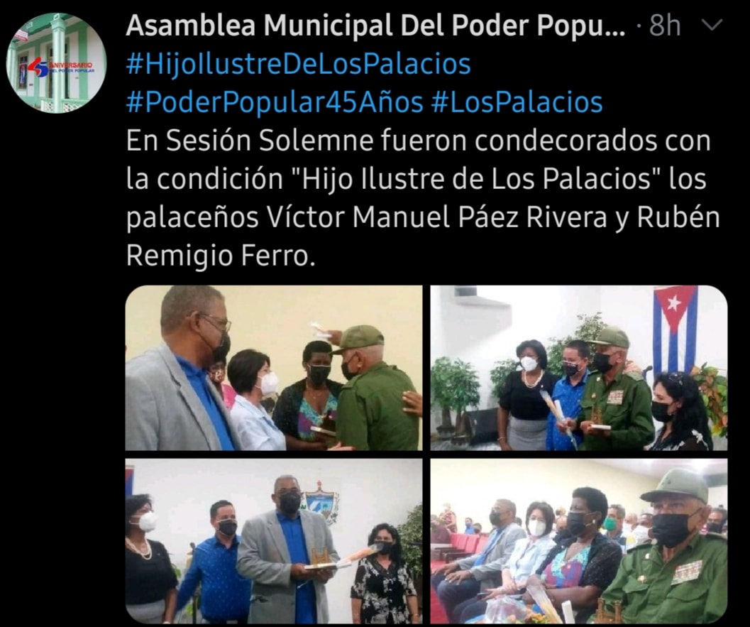 glezguadarramas's tweet photo. FELICITACIONES, merecidos reconocimientos #PoderPopular45Anos https://t.co/LvitwU01va