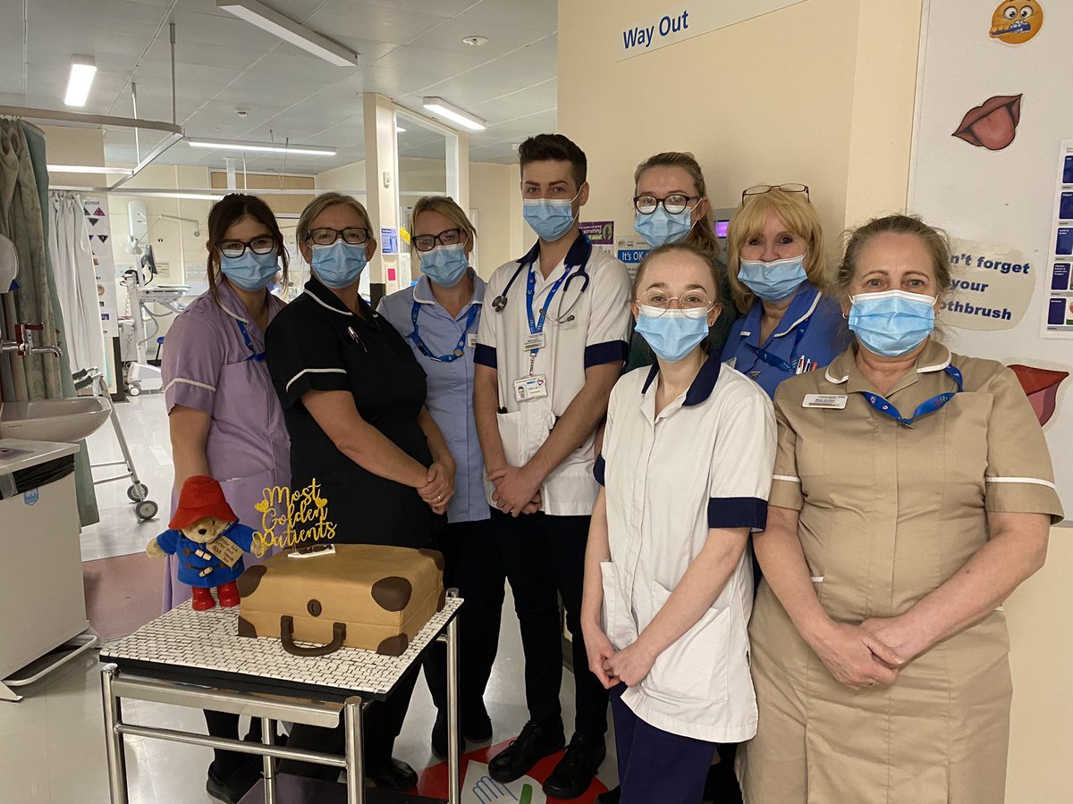 Allison57958605's tweet photo. @UHNM_NHS well done ward 1 at county hospital for winning the most golden patients discharged .
Enjoy your cake and keep and keep@up the great discharges x https://t.co/wLcqvxnotO