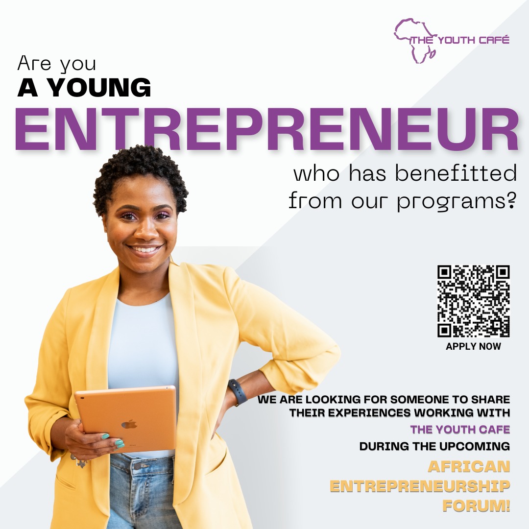 We are looking for an Entrepreneur from our networks to share their story during the upcoming African Entrepreneurship Forum!

Apply now through this link: forms.gle/7qydsMqfMeXmp2… or Scan the QR code!

#opportunity #networking #africanentrepreneurs #covid #youthentrepreneurship