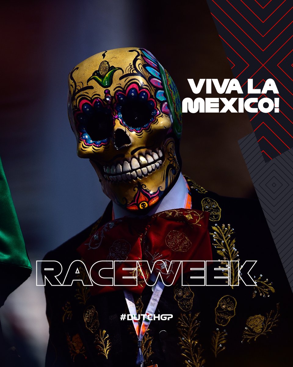 f1dutchgp's tweet photo. 🇲🇽 𝗥 𝗔 𝗖 𝗘 𝗪 𝗘 𝗘 𝗞 🇲🇽
¡Vamos a México! 

#MexicanGP #F1 #Formula1 https://t.co/BvVAN5JAin
