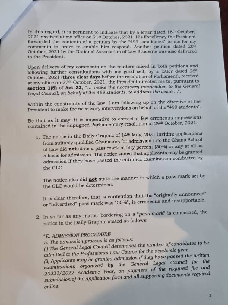 etsedafeamekpor's tweet photo. The Attorney-General has just written to Parliament that we have no power to direct the GLC. I hope he adverted his mind to Article103(3) of the Constitution, 1992 prior to issuing this opinion of a letter. https://t.co/Wsht7o9z3q