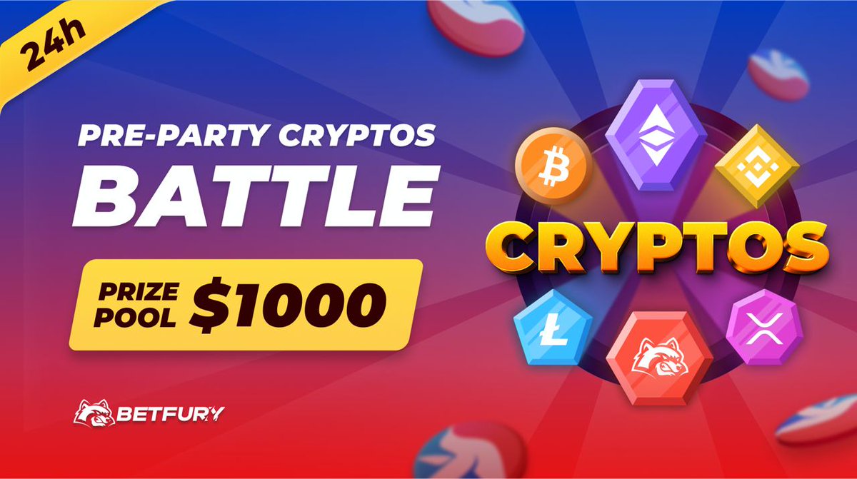 betfury_gaming's tweet photo. DAILY BSW CRYPTOS BATTLE
🎊$1 000 in BSW🎊

 💠PLAY CRYPTOS 💠
https://t.co/sR9TaQwLAd
⏱24 HOURS
START: NOV 01, 12:00 UTC
🎉$300 for the 1st place
🎉Bets only in #BSW
🎉100 Winners
🎉Increase Profit
#Crypto #BetFury https://t.co/v6oA6mdYx3