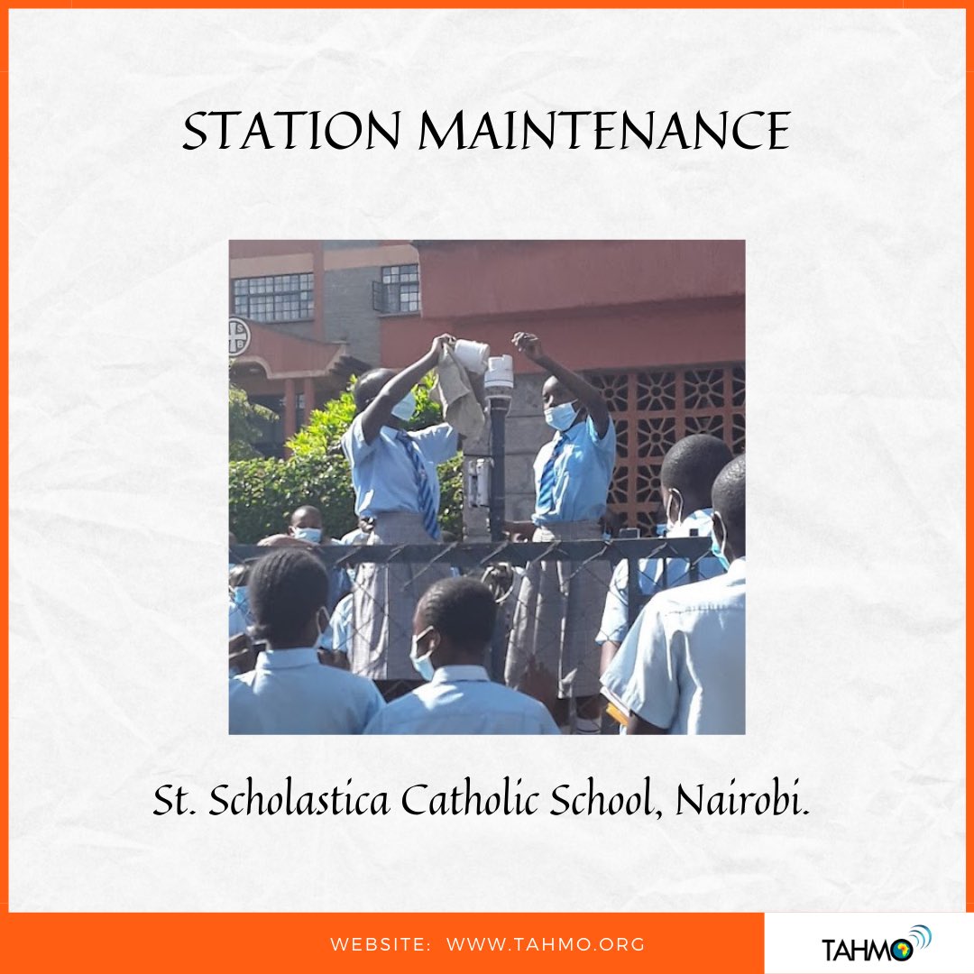 TAHMO_World's tweet photo. St. Scholastica Catholic School, Nairobi, Kenya. 

For accurate weather data, station maintenance is very important and doesn’t really require expert technical know how. We have videos and other guides on our website concerning cleaning your station. Kindly check them out. https://t.co/dHrGyIGaXb