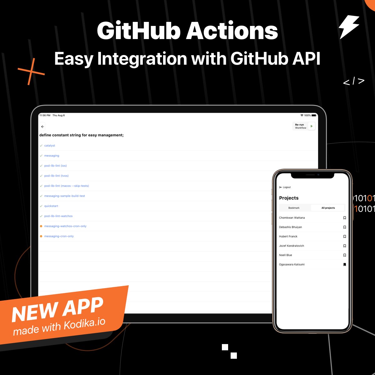 kodika_io's tweet photo. 🚀ActionsHub: Νew app #MadeWithKodika
ActionsHub, a GitHub Actions client, is the easiest way to view and manage your Github Actions Workflows on your mobile.
iOS: https://t.co/FgIPpLhDCq
Google Play: https://t.co/RJ5pIo7264
#mutata #nocode #iOS #kodikaapps #github https://t.co/D5YejERCSv