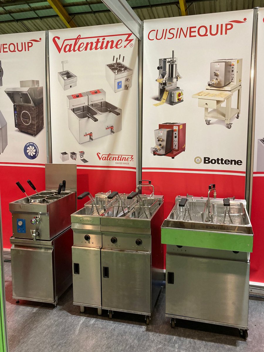 Cook_Valentine's tweet photo. Getting ready for @catexexhibition with @Cuisinequip 
Fryers ✅
Pasta Cookers ✅
Pasta Makers ✅
Table Top Options ✅
#catex2021 #catexreturns #backtobusiness https://t.co/S2VI9y2oOz