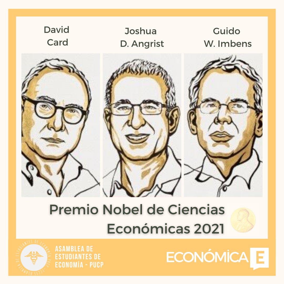 EconomicaPeru's tweet photo. #InfografíaEconómica
Premio Nobel de Ciencias Económicas 2021
Entérate más, en la infografía realizada por Diana Casimiro, en colaboración con la Asamblea de Economía de la PUCP.
Fuentes:
https://t.co/MMzjHH8i9J
https://t.co/WavBQQJjvK
#NobelEconomía #Card #Angrist
#Imbens https://t.co/5umgHMKxuD