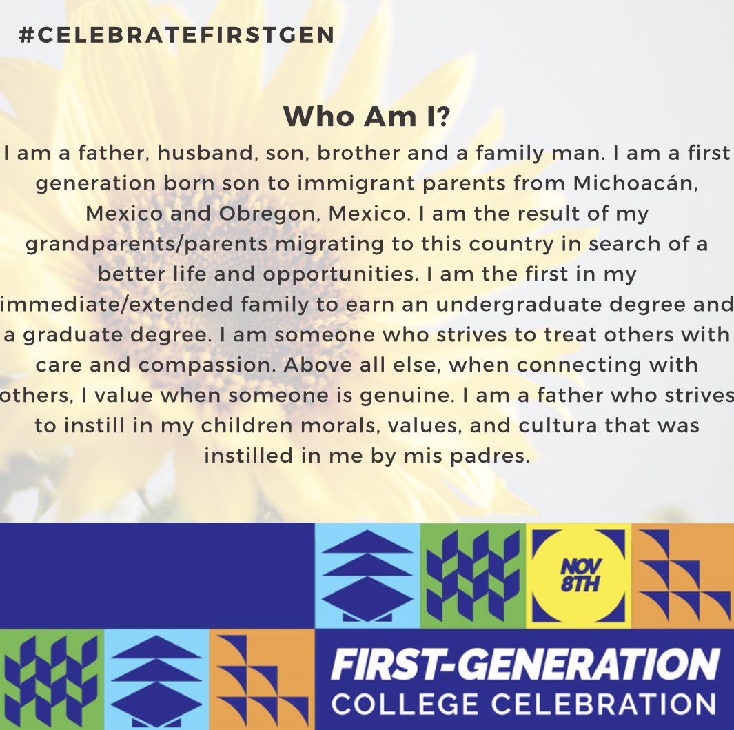 csusm_lafs's tweet image. Meet David Espinoza!
Join is virtually for CSUSM’s First-Generation College Celebration on November 8th.
Register today!
csusm.edu/firstgeneration @CEOtalk @FirstgenCenter
#Celebratefirstgen #csusm #lafs #DeanofStudents #LatinXCenter #TRIO