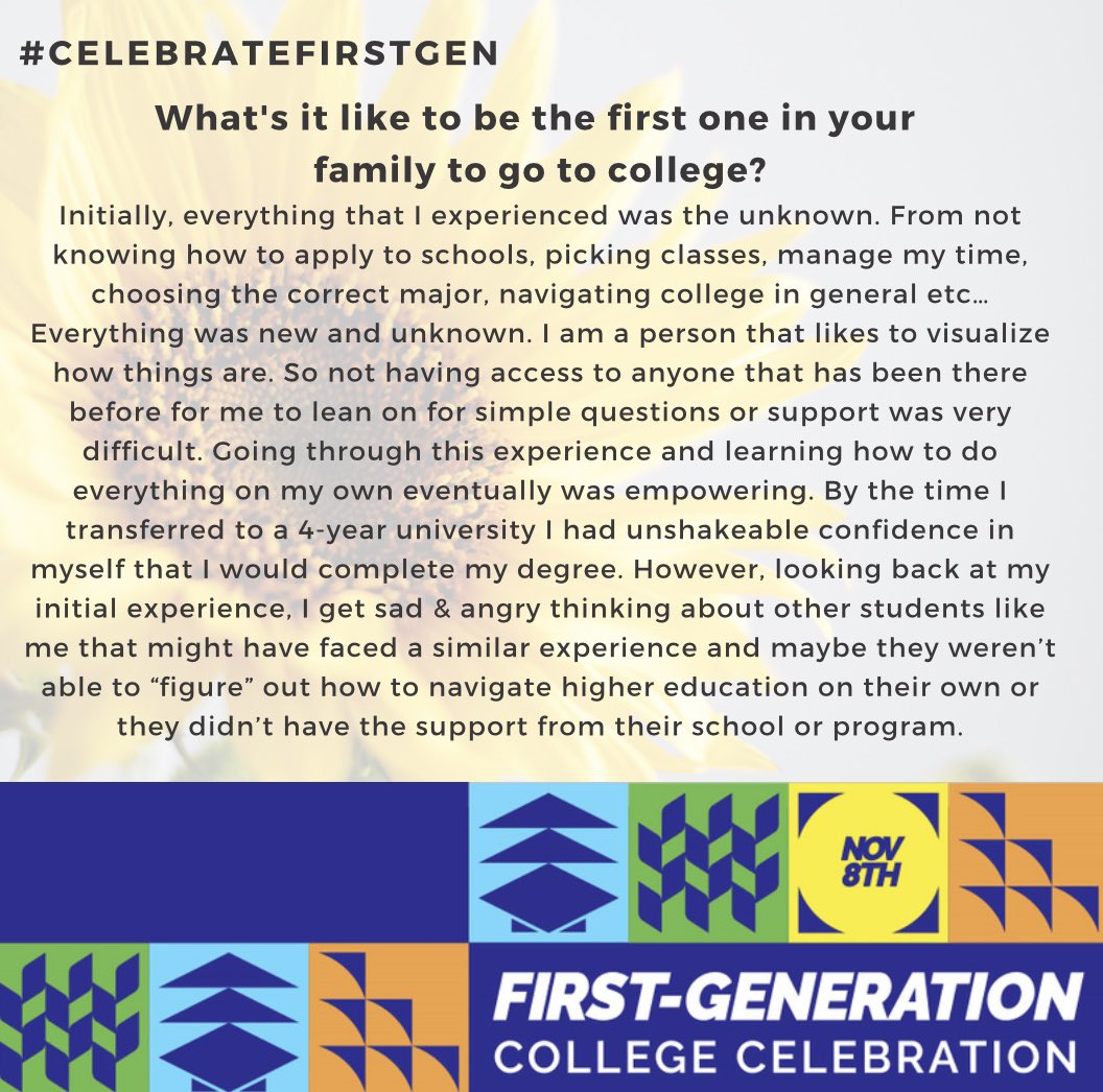 csusm_lafs's tweet image. Meet David Espinoza!
Join is virtually for CSUSM’s First-Generation College Celebration on November 8th.
Register today!
csusm.edu/firstgeneration @CEOtalk @FirstgenCenter
#Celebratefirstgen #csusm #lafs #DeanofStudents #LatinXCenter #TRIO
