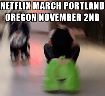MaoistGorilla's tweet photo. omw to #Portland, Oregon for the Solidarity with Netflix march tomorrow on November 2nd #SolidarityWithNetflix https://t.co/qG3Tmg563X