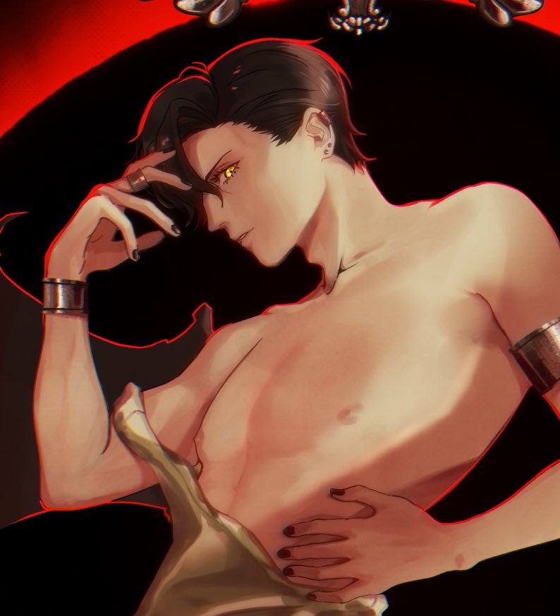 I got to draw the god of shadow and devotion, Hubert, for <a href="/fe3hdeityzine/">Garden of Eden: FE3H Deity Zine</a>!! It was so much fun to work with everyone thank you for having me 💕 #FE3H