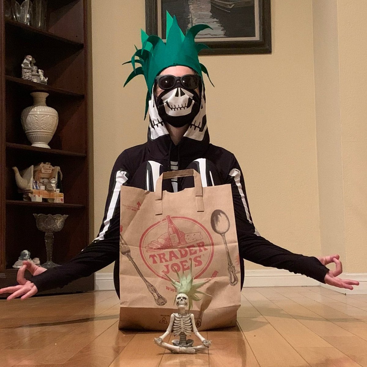 Halloween 2021. Trader Joe's Yoga Skeletons  #halloween2021