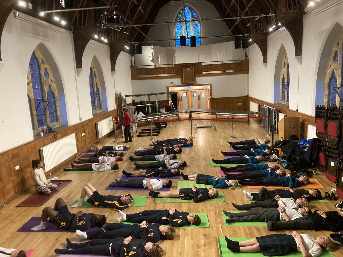 Rhodes and Neal taking part in some  integration EP yoga and mindfulness to end the first day of Trials!