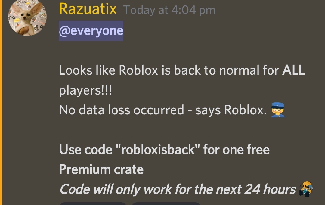 roblox pm release codes