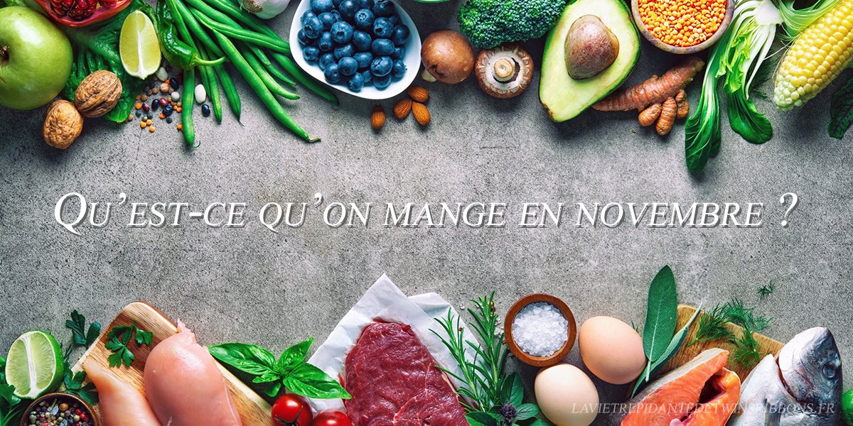 Twinsribbons's tweet photo. Hello tout le monde ! Hello Novembre !
Dans le calendrier de #fruits et #légumes de saison, je demande novembre !
En bonus, les aromates, les #poissons, les fruits de mer et les #fromages !
https://t.co/WLrB5Ad56D
#calendrierdesaison #hellonovembre #legumesdesaison https://t.co/mlh1lRE2j2