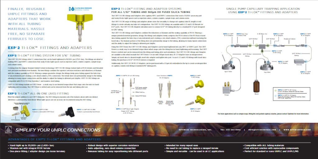 OptimizeTech's tweet image. Join us at #asms2021 this week (booth 200). We are excited to see friends, colleagues, partners, and [finally] meet face-to-face. We also have samples of our EXP2 AIO #UHPLC Fittings on-site...