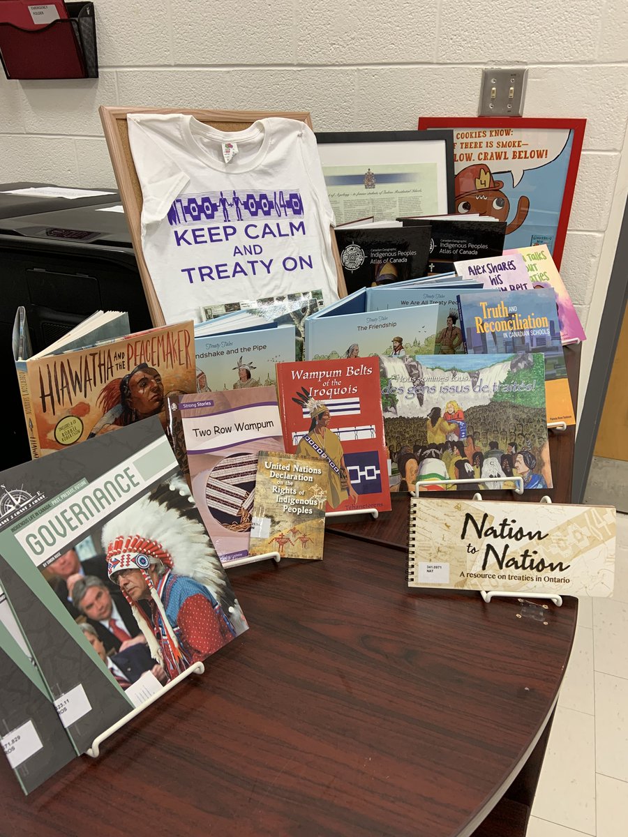 "Check Out" <a href="/StMargaretDP/">St. Margaret of Scotland Elementary School DPCDSB</a> <a href="/DPEquity/">DPEquity</a> <a href="/AnishNation/">Anishinabek Nation</a> some of our book resources for Treaties Recognition Week: November 1st-5th.
Let's recognize and understand the importance of Treaty Education.
#treatyrecognitionweek 
👇🏼👇🏼👇🏼