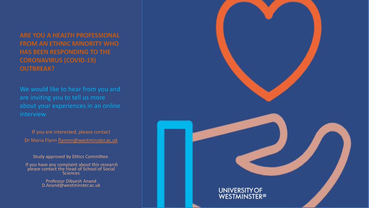 Anna Cheshire (@annacheshire1) on Twitter photo Are you a health professional from an ethnic minority who has been responding to the Covid-19 pandemic? We would like to hear about your experiences <a href="/AHPFederation/">@AHPF</a> <a href="/theRCN/">The RCN</a> <a href="/TheBMA/">The BMA</a>  <a href="/NAJUKNursing/">NAJ(UK)</a> <a href="/MalawianUKNurse/">Malawian UK Nurses Association</a> <a href="/CnmaUk/">CNMA (UK)</a> <a href="/filipinonurseuk/">Filipino Nurses Association UK</a> <a href="/MANSAG_uk/">Medical Assoc of Nigerians Across Great Britain</a> <a href="/BYPNetworkApp/">BYP Network</a> <a href="/BINA_UK/">BINA (British Indian Nurses Association)</a> Are you a health professional from an ethnic minority who has been responding to the Covid-19 pandemic? We would like to hear about your experiences <a href="/AHPFederation/">@AHPF</a> <a href="/theRCN/">The RCN</a> <a href="/TheBMA/">The BMA</a>  <a href="/NAJUKNursing/">NAJ(UK)</a> <a href="/MalawianUKNurse/">Malawian UK Nurses Association</a> <a href="/CnmaUk/">CNMA (UK)</a> <a href="/filipinonurseuk/">Filipino Nurses Association UK</a> <a href="/MANSAG_uk/">Medical Assoc of Nigerians Across Great Britain</a> <a href="/BYPNetworkApp/">BYP Network</a> <a href="/BINA_UK/">BINA (British Indian Nurses Association)</a>
