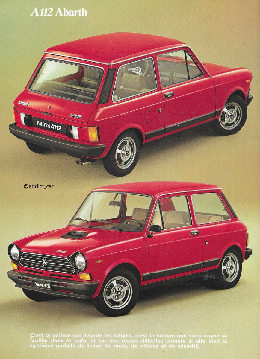 ABARTH A112 カタログ Autobianchi's stylish A112 city car was the perfect base for a