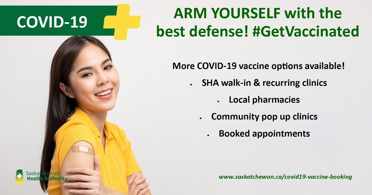 SaskHealth's tweet photo. Need your COVID-19 vaccine or annual flu shot? Clinics are running today, Nov. 1, across #Sask.
#Esterhazy #Frontier #Grenfell #GullLake #Lafleche #Langenburg #MeadowLake #Montmartre #Moosomin #Outlook #Pinehouse #Regina #Saskatoon #ShellLake #SwiftCurrent #Watrous #Yorkton https://t.co/fwKQao0G0l
