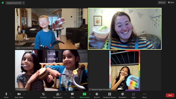 AnnaBilles's tweet photo. What an awesome Young at HeArt Kids &amp; Big Kids Music Session we had today! Full of story telling, musical experimentation and lots of laughs! 🎶🪘😆

Looking forward to seeing you all next week where we'll be learning about a visual journal technique called 'Mood Tracking.' 😁 https://t.co/JUjmXhUemj