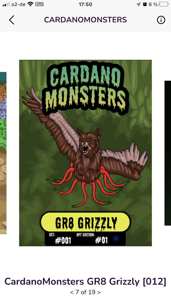 L_C_M_C_K_K's tweet photo. My Collection👹 #day2 2/2 #set001 #nfte01 #012 #cardanomonsters #GR8 #Grizzly #MonsterArmy #nftcommunity #nftcollector #NFTs #cnft #cardano https://t.co/P4gi8HlaVj