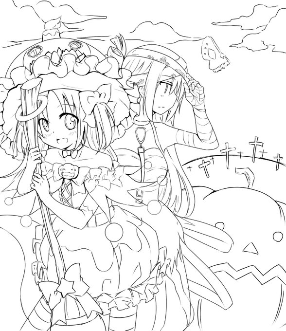 ハロウィンありかり線画
塗ろうと思ってるんだけどなかなか塗る時間が確保できないので供養という意味もふくめて投稿します😭 