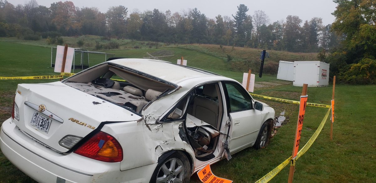 Thank you to officer Bergeron for securing this crashed car, remains from a real DUI accident, to be on display for Red Ribbon Week at HBHS. This is a real life example of the repercussions of of being under the influence of drugs. #DrugFreeLooksLikeMe and #RedRibbonWeek2021