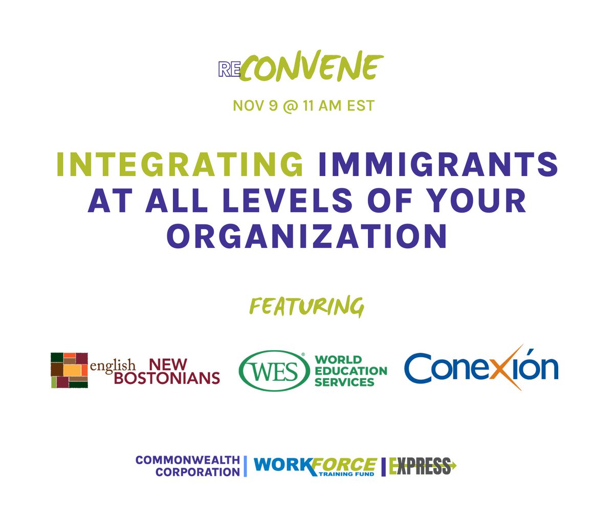 Help your organization become more competitive and learn how to create an inclusive environment for all employees and volunteers at "Integrating Immigrants at All Levels of Your Organization" Register now! jubb.ly/20dd61
