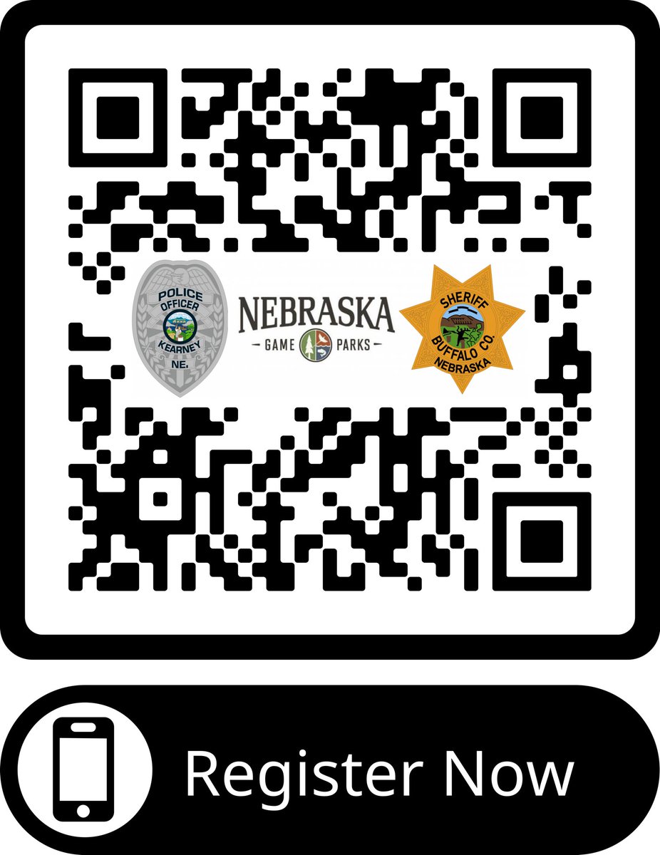 Kearney Police Dept (@kearneypolice) on Twitter photo 2021 Hunting Safety/Range Day November 7, Noon - 5 p.m. presented by KPD, <a href="/BuffaloCountySO/">Buffalo County Sheriff's Office</a> <a href="/NEGameandParks/">Nebraska Game and Parks</a> <a href="/CityofKearney/">City of Kearney, NE</a> <a href="/seeandsendapp/">See It, Say it, Send It App</a>.
Scan the QR code below or click here form.jotform.com/212984599022060 to pre-register. 2021 Hunting Safety/Range Day November 7, Noon - 5 p.m. presented by KPD, <a href="/BuffaloCountySO/">Buffalo County Sheriff's Office</a> <a href="/NEGameandParks/">Nebraska Game and Parks</a> <a href="/CityofKearney/">City of Kearney, NE</a> <a href="/seeandsendapp/">See It, Say it, Send It App</a>.
Scan the QR code below or click here form.jotform.com/212984599022060 to pre-register.