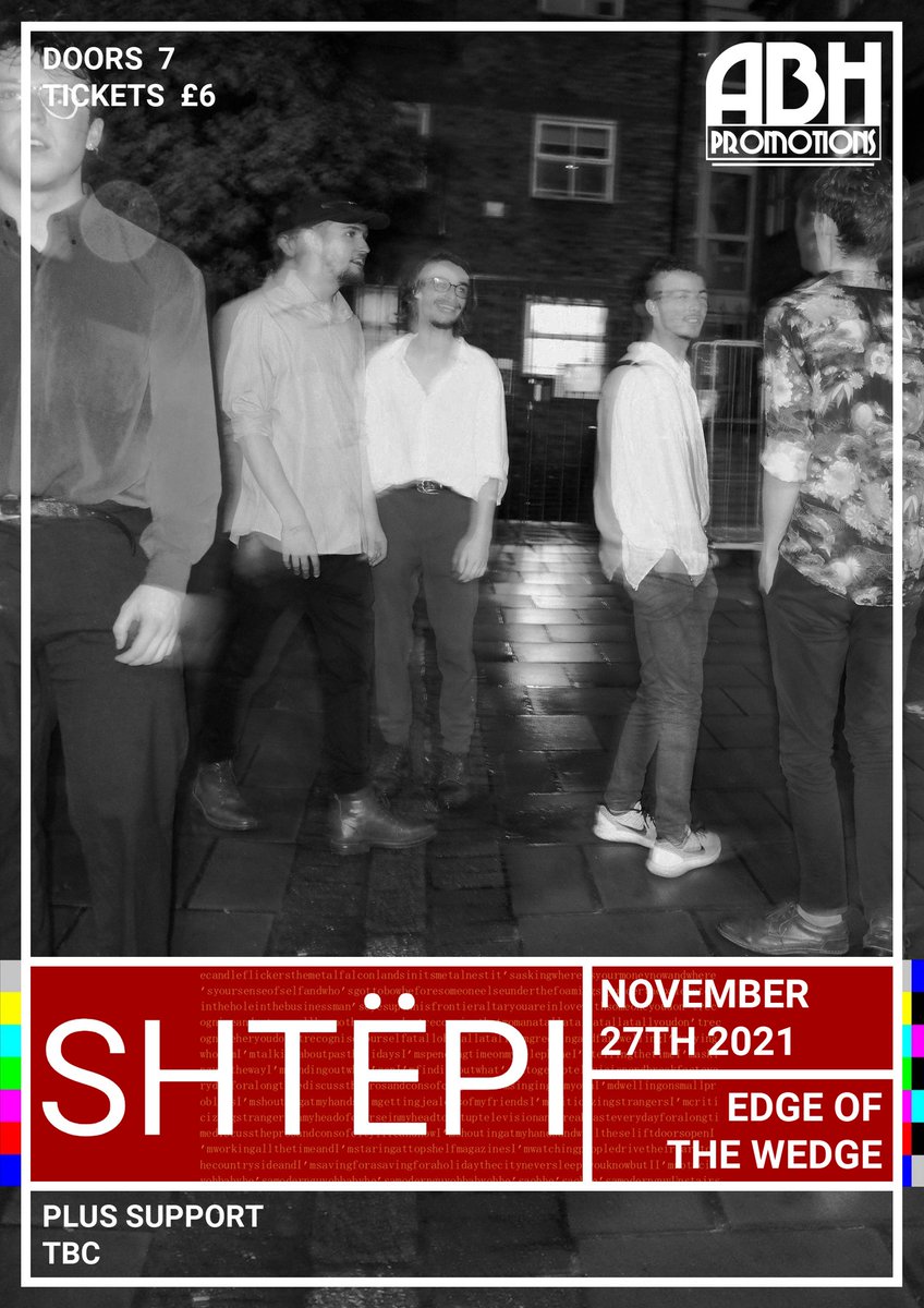 DIY post-punk band @Shtepimusic are coming to Portsmouth in a few weeks! 27th November, six quid, two more bands to be announced 🙌 Tickets are on sale now from the link in our bio