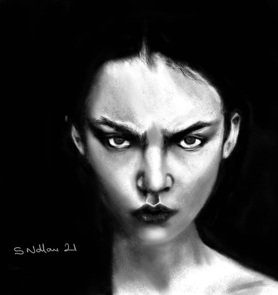 critiqzw's tweet photo. Frame 1: My Art
Frame 2: The reference image
Please critique...don't be mean 😬😬 https://t.co/Q5rK81I02u