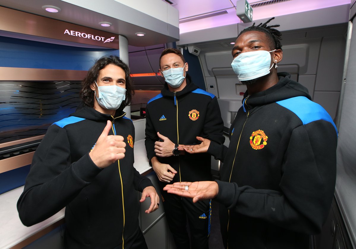 ManUtd's tweet photo. Ready for take-off! 👍

✈️ @Aeroflot_World

#MUFC | #UCL https://t.co/ROiHOczXL1