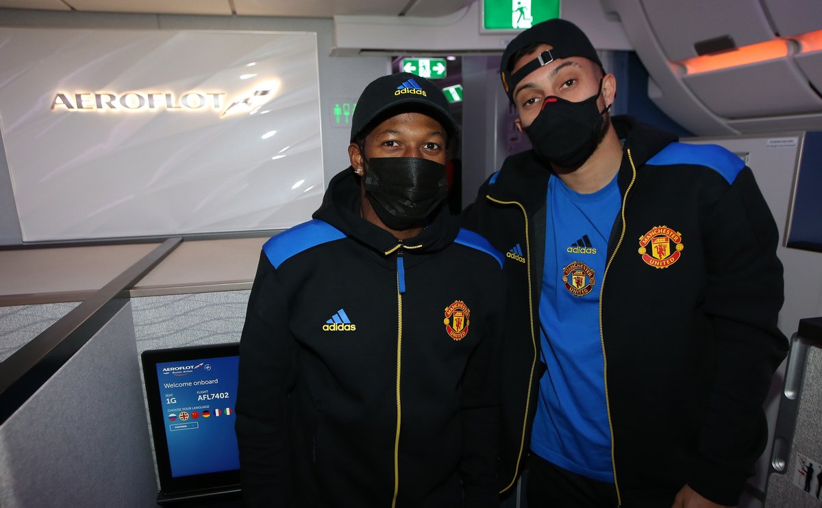 ManUtd's tweet photo. Ready for take-off! 👍

✈️ @Aeroflot_World

#MUFC | #UCL https://t.co/ROiHOczXL1