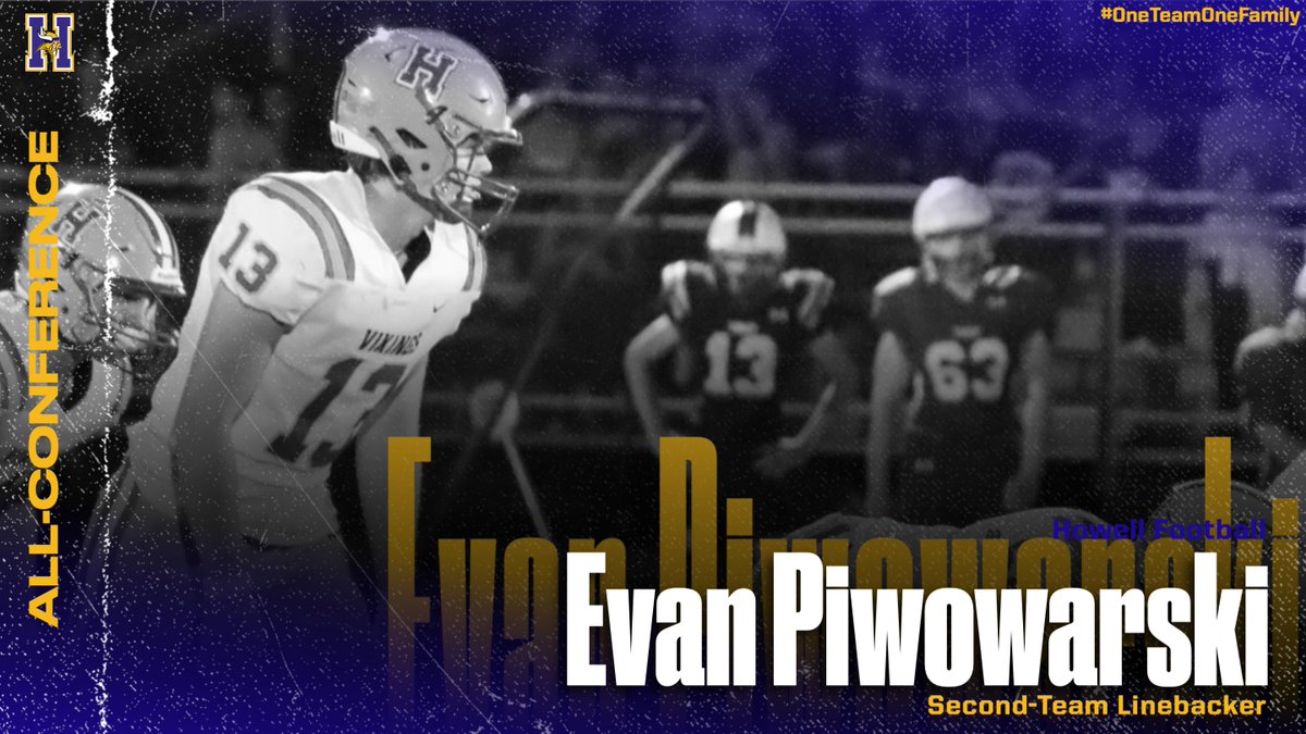 Howell_FB's tweet photo. Congrats to Evan "Piwo" Piwowarski on Second-Team Linebacker. https://t.co/oJLlvpbA7H