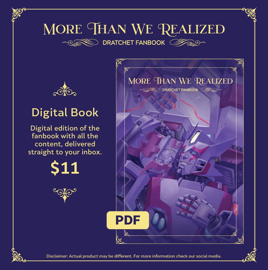 dratchetfanbook's tweet photo. 🚑💖⚔️ The Time Is Here! "More Than We Realized" a Dratchet Fanbook is now open for Pre-Orders!
💫80+ Pages, 11 illustrations, and 10 stories in a perfect-bound A5 book!
💫 Grab yourself a copy, and support Doctors Without Borders! 
💫 Link below! https://t.co/MjdPeeSadO