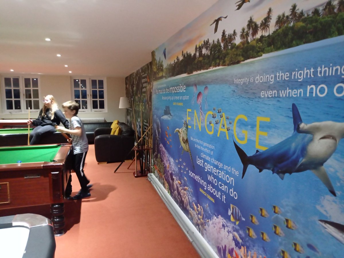 BWPBoarding's tweet photo. New wall mural! We love it! The Games' Room looks EPIC!  #iloveboarding https://t.co/5oUd72ehTc