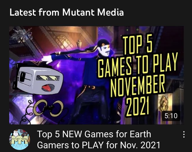 MutantMediaTV's tweet photo. NEW video is up! Hosted by your fav toaster. 

Breaking down the top games to play! From the highly anticipated release of #WorldWarZ on #Switch &amp; #SherlockHolmes the game, to little known indy launches such as #CallofDutyVanguard 

Toasty’s got ya 

https://t.co/Ecs1Hr4jeG https://t.co/A70sk3TrXy