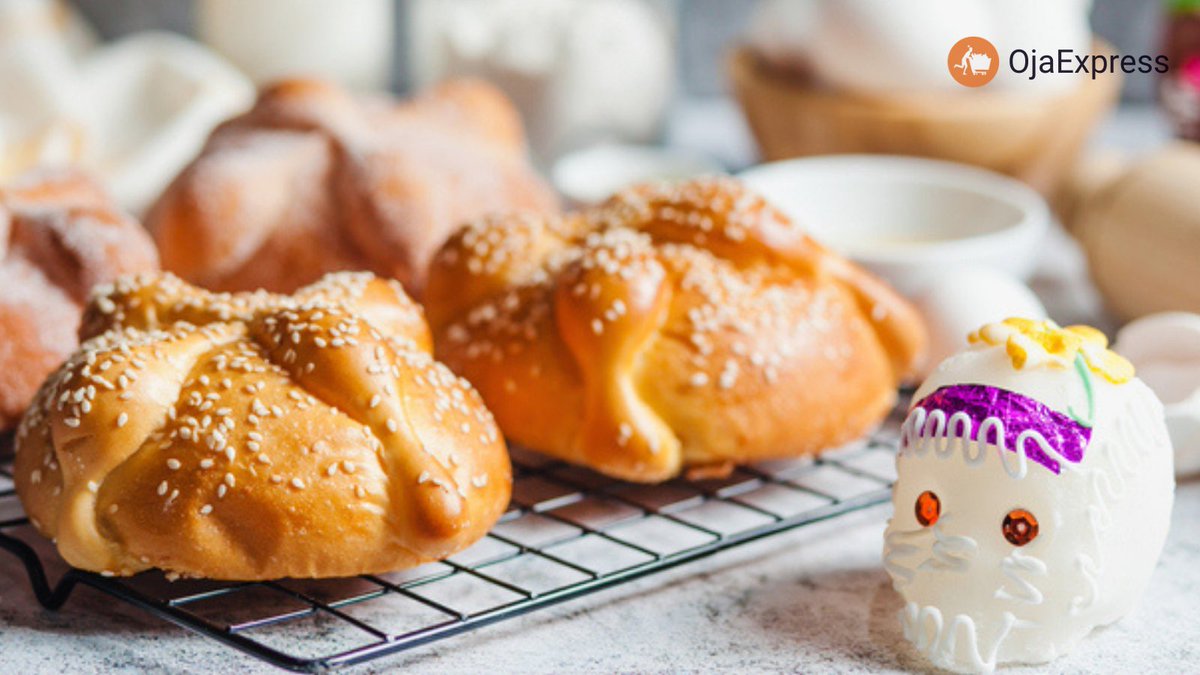 OjaExpress's tweet photo. Feliz día de los Muertos!
Pan de muerto is an essential part of a Día de los Muertos home altar or shrine, also called an ofrenda.
#ojaexpress #diadelosmuertos https://t.co/b5VI2RpWKf