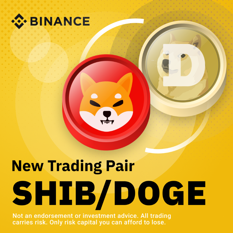 binance's tweet photo. 🔥 Listing Announcement 🔥

Binance will open trading for the SHIB/DOGE trading pair on 2021-11-02 at 08:00 AM (UTC).