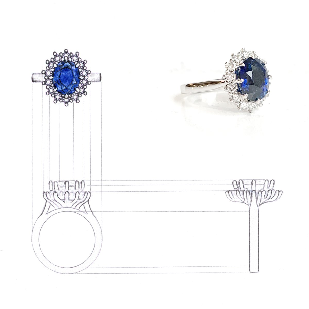 DanasGoldsmith's tweet photo. An engagement ring as unique as their relationship with every aspect representing their eternal and unconditional love for each other.  The intense blue sapphire symbolic of the “life nurturing water they are for each other..." Let us tell YOUR story.

#designsatdanas https://t.co/X9amQZWwYD