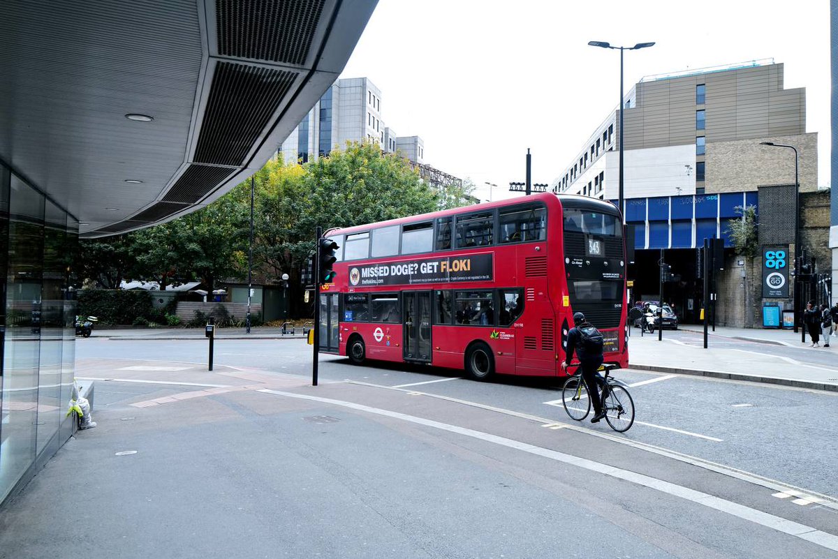 FLOKI's tweet photo. 300 buses are moving on the streets of London right now with the #FLOKI brand plastered all over them!

The Vikings are here to take over! https://t.co/A28BTUnXbC