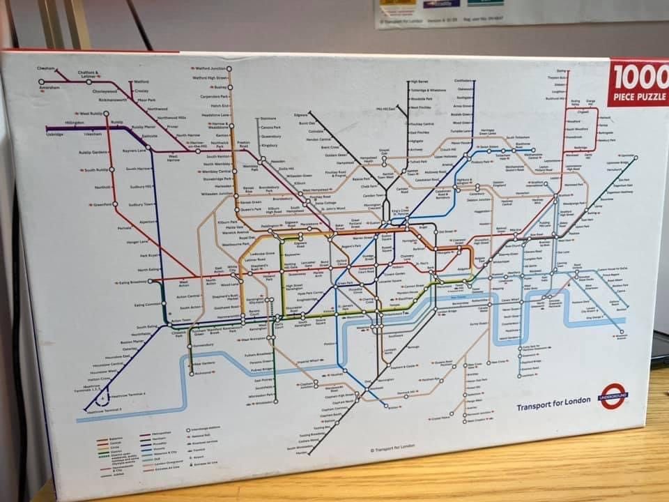 bandmcare's tweet photo. Impressed by its vast network of 'lines', past days have seen Willowthorpe resident Olive capture the length and breadth of the #LondonUnderground by 'piecing together' Harry Beck's 1931 'schematic Tube map'.

@TfL
#TransportforLondon
#KeepingLondonMoving https://t.co/VbdI7MkWpz