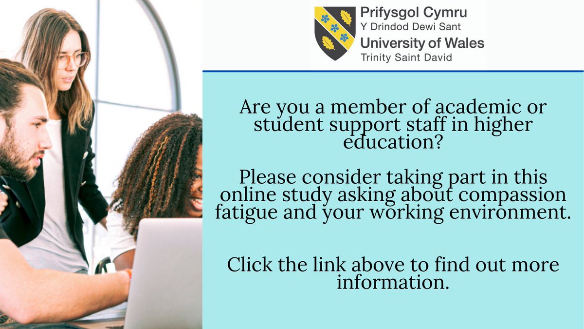 Do you have 10 minutes to take part in our MSc student’s study on compassion fatigue in HE? If so please click the link to find out more 

uwtsdyrathrofa.eu.qualtrics.com/jfe/form/SV_5i…