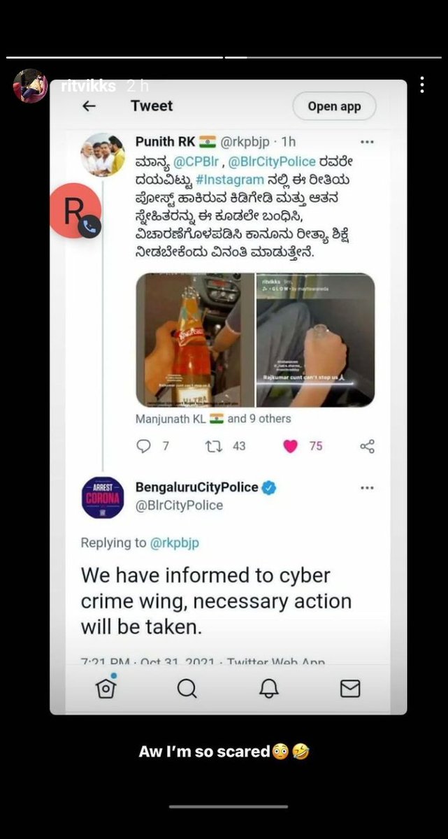 arya__01's tweet photo. @CPBlr 
@BlrCityPolice 
He just underestimated the #power of #bengalurupolice 
#lesson must be taught to those https://t.co/PMbH6yeTnm