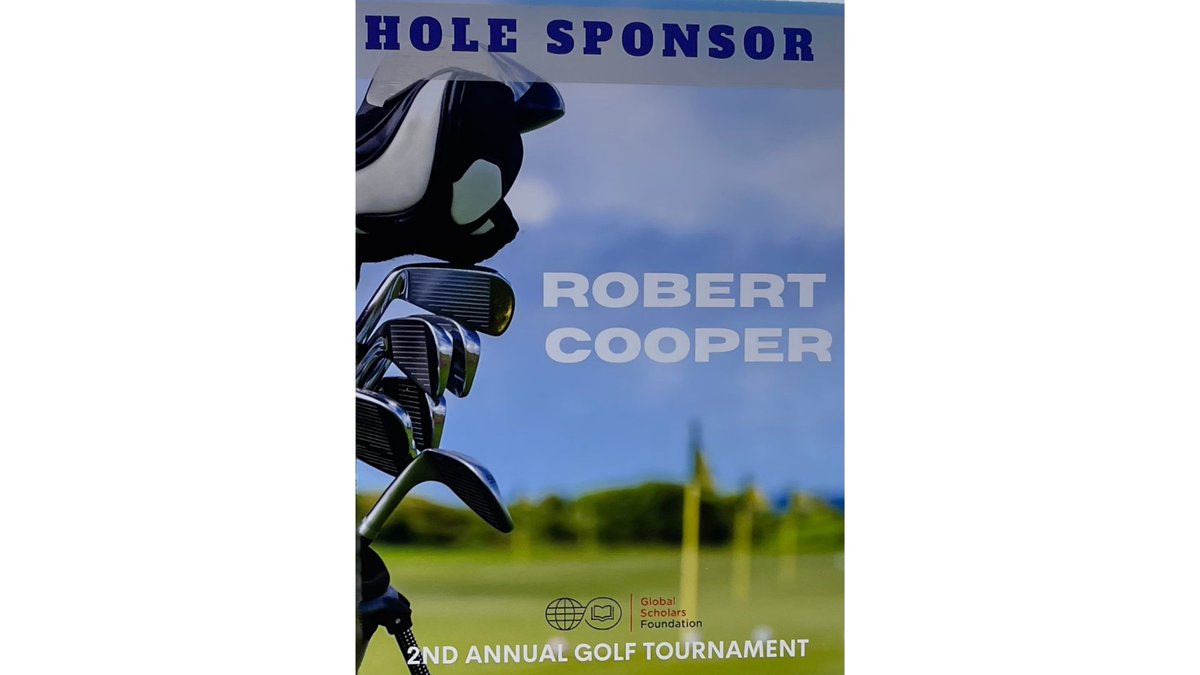 Happy Monday! Thank you Hole Sponsor Robert Cooper. The GSF 2nd Annual Golf Tournament was a success! #GolfTournament #GSF #RobertCooper #HoleSponsor